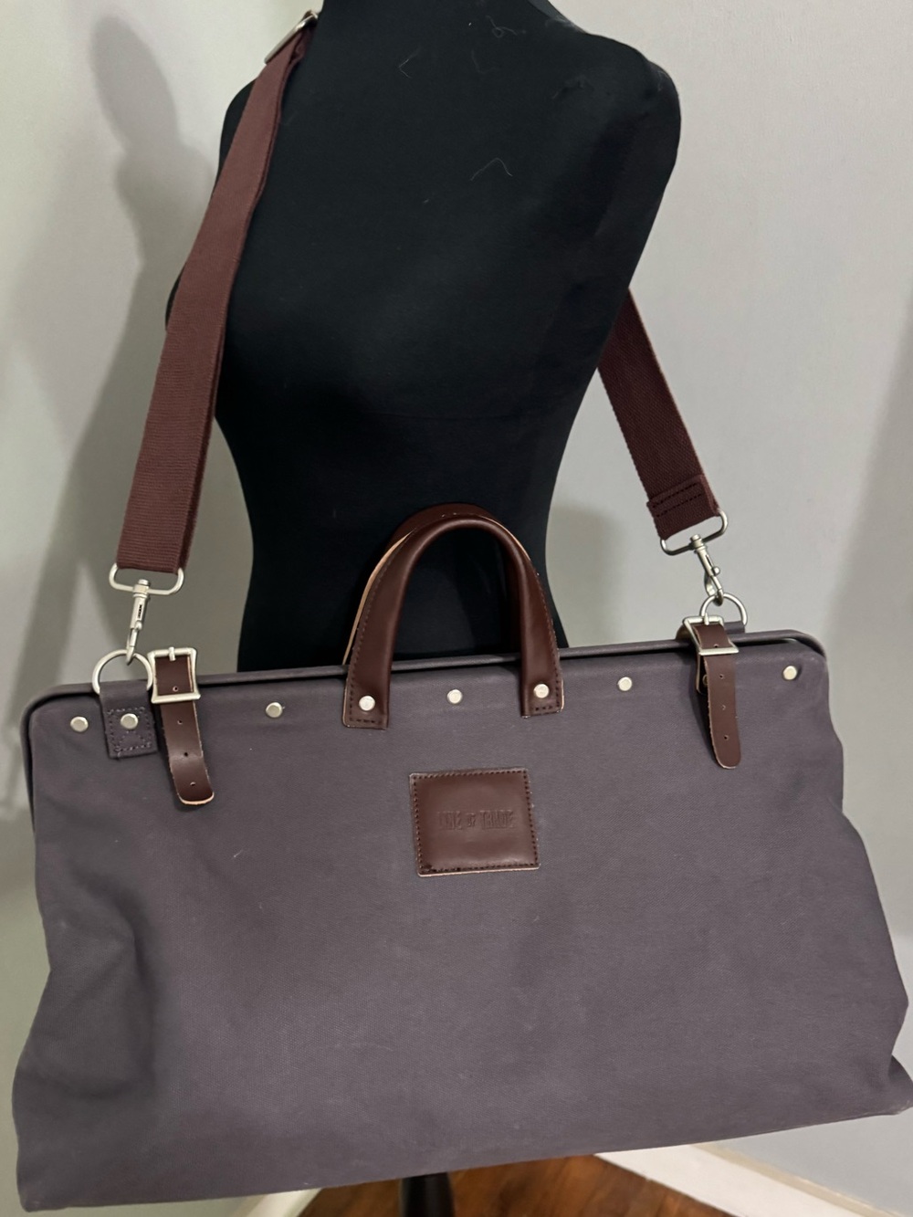 Line of Trade Canvas Leather Trim Doctor Style Weekender Bag